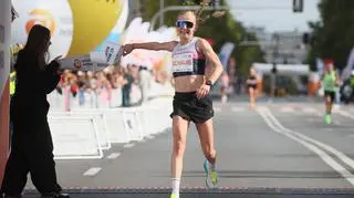 Michelle Schaub na mecie Maratonu Warszawskiego