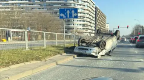 Zdarzenie drogowe na Wilanowskiej, Warszawa
