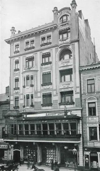 Hotel Savoy w Warszawie, widok fasady, 1906r.