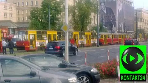 Kolizja zatrzymała tramwaje