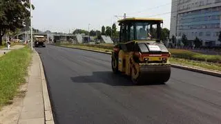 Wymiana nawierzchni na Słomińskiego 