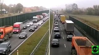 Kierowcy utknęli na A2