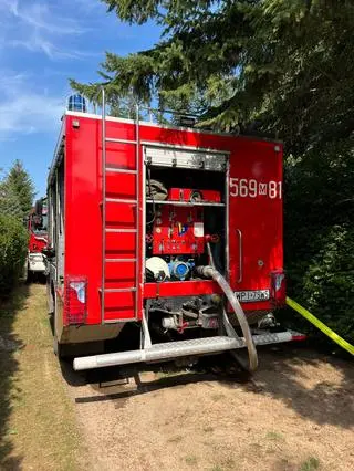 Pożar domku letniskowego pod Piasecznem 