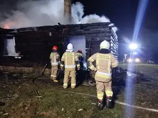 Pożar domu w miejscowości Wolkowe 