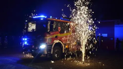 Powitanie nowego wozu gaśniczego dla OSP Talubska