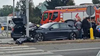 Niebezpieczna kolizja w Legionowie z udziałem policjanta