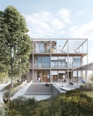 Nowy budynek bosmanatu w Porcie Czerniakowskim - wizualizacja