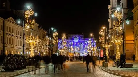 Trakt Królewski w świątecznej iluminacji