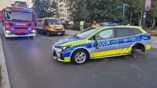 Zderzenie z udziałem radiowozu 