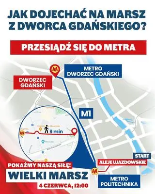 Dojazd z Dworca Gdańskiego