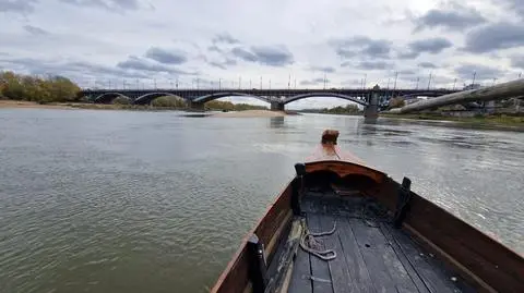 Wisła w Warszawie z repliki Szkuty Oskar Kolberg