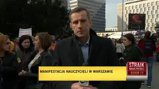 Protest nauczycieli w centrum