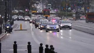 Protest taksówkarzy w centrum