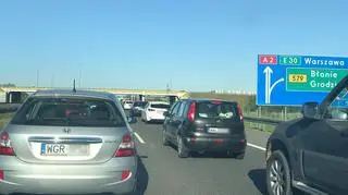 Wypadek na autostradzie A2