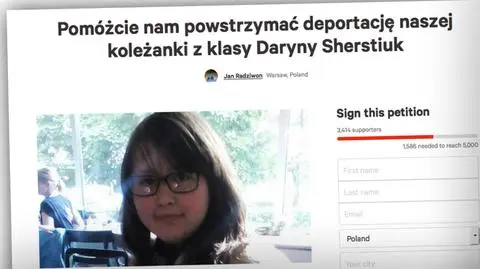 "Pomóżcie powstrzymać deportację". Uczniowie bronią koleżanki z klasy