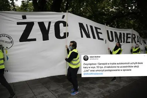 Sanepid uchylił kary nałożone na uczestników akcji "List"