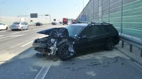 Zderzenie czterech aut na A2