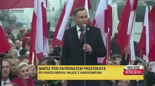 Andrzej Duda przemawiał na rozpoczęciu marszu