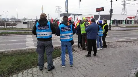 Protest rolników w Konstancinie-Jeziornie 