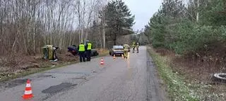 Wypadek w pobliżu miejscowości Zabraniec