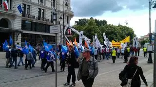 Protest związkowców