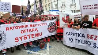 Protest ratowników medycznych w Warszawie