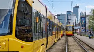 Zderzenie auta z tramwajem 