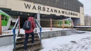 Zamknięte przejście przez tory przy Dworcu Wileńskim