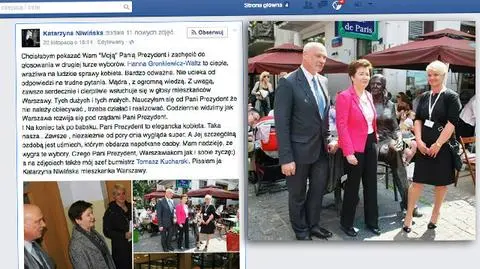 Naczelniczka wydziału agituje za Gronkiewicz-Waltz. "Ciepła, wrażliwa, odważna, elegancka..."