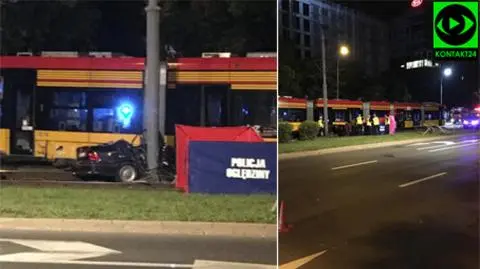Zderzenie BMW z tramwajem. Mężczyzna zginął, kobiety ranne