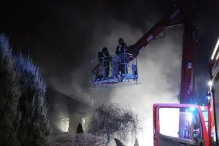 Pożar domu w miejscowości Janówek Drugi