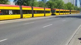 Wstrzymany ruch tramwajów na Jana Pawła II