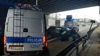 Zderzenie kilku pojazdów na S8