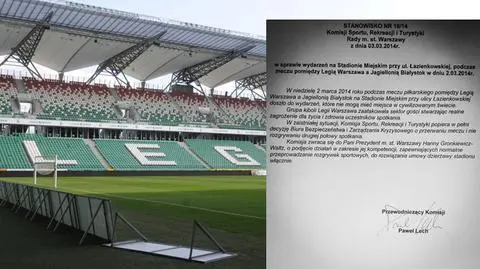 Ratusz nie zamierza wypowiadać dzierżawy stadionu Legii