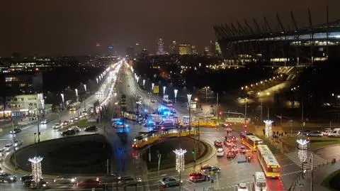 Zderzenie tramwajów na rondzie Waszyngtona. Ranni