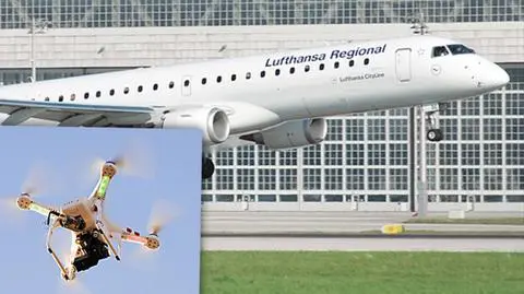 Sprawa drona nad Okęciem "utknęła". Nie przesłuchano pilotów Lufthansy 