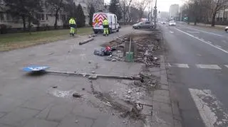 Szkody po kolizji autobusu