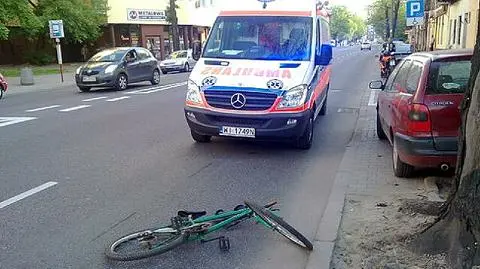 Pijany rowerzysta trafił do szpitala