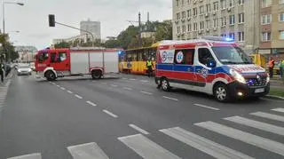 Kolizja z tramwajem na Puławskiej