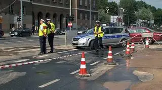 Sytuacja w al. Solidarności z godziny 16.00 fot. Lech Marcinczak/tvnwarszawa.pl