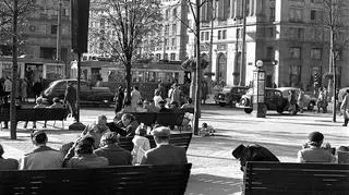 Constitution Square in 1950s. Photo by Adolf Duszek
