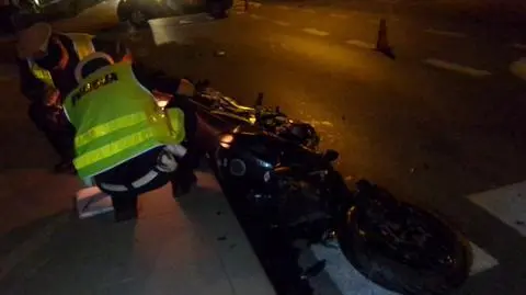 Wypadek w Wawrze. "Motocykl praktycznie się rozpadł"