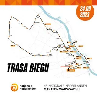 Trasa 45. Maratonu Warszawskiego