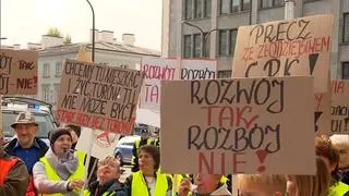 Protest przeciwko budowie CPK