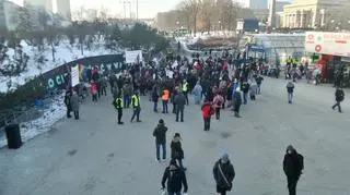 Protest antyrasistowski w centrum