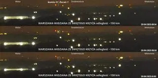 Zmiana widoku Warszawy w ciągu kilku minut