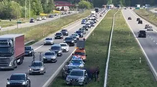 Kolizja na S17 w Woli Duckiej
