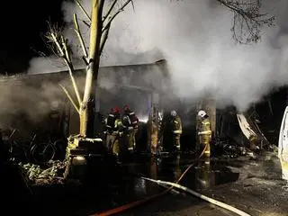 Pożar pod Grodziskiem Mazowieckim