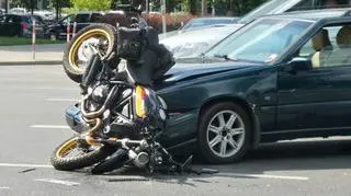 Motocyklista pojechał do szpitala