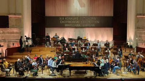 Przygotowania do koncertu inauguracyjnego w Filharmonii Narodowej w Warszawie